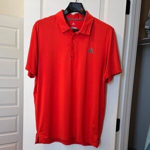 Adidas Men's Bright Red Polo Shirt